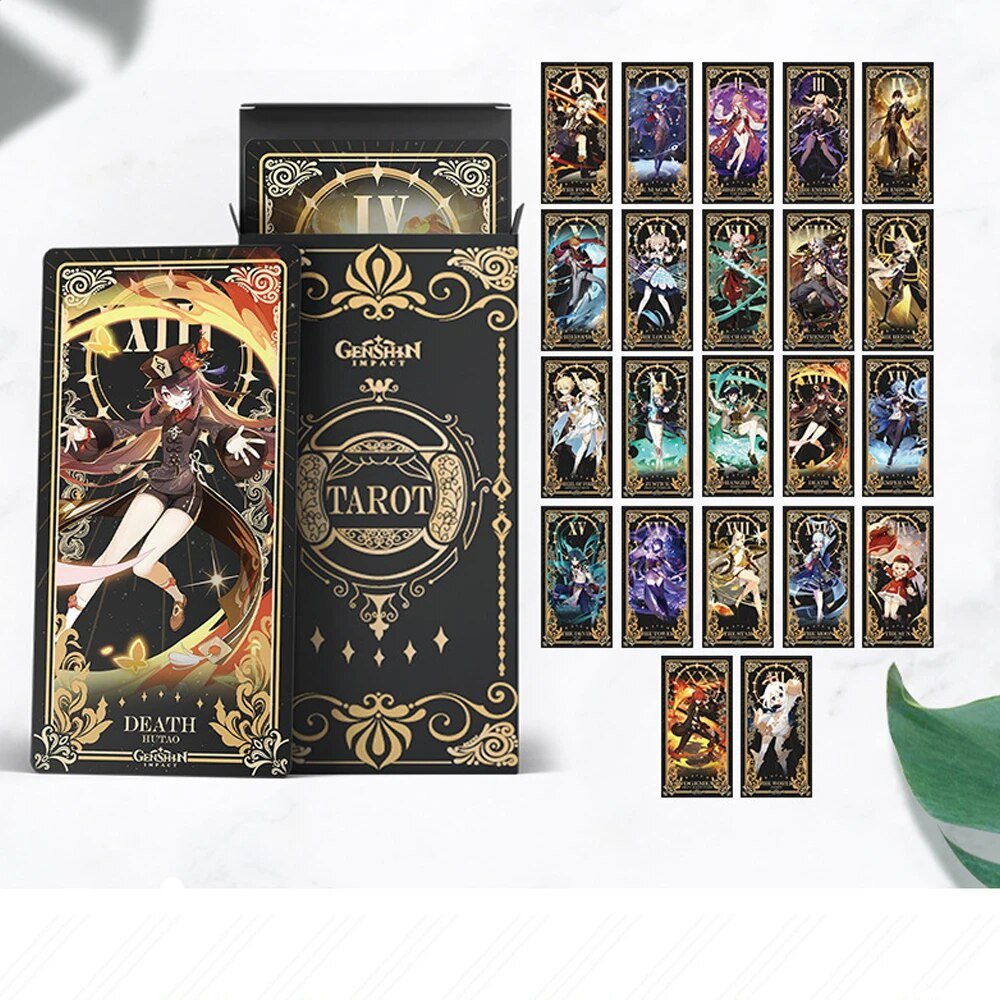 22Pcs Genshin Impact Character Tarot Cards - Teyvat Tavern - Genshin Impact & Honkai Star Rail & 3Z Merch