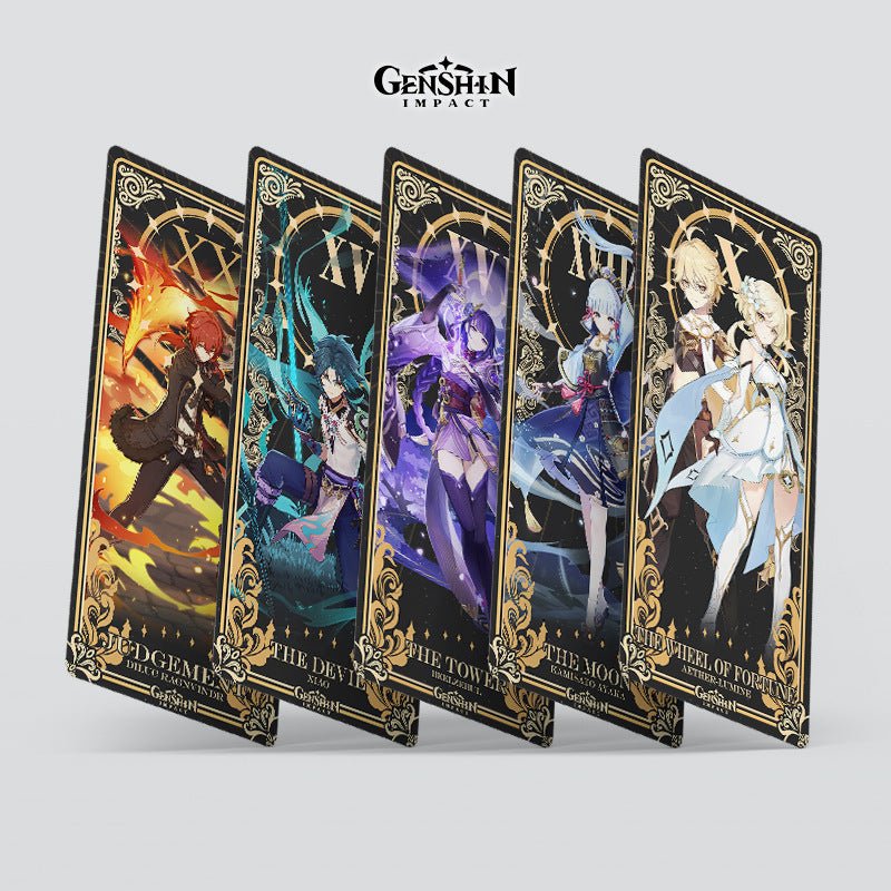 22Pcs Genshin Impact Character Tarot Cards - Teyvat Tavern - Genshin Impact & Honkai Star Rail & 3Z Merch