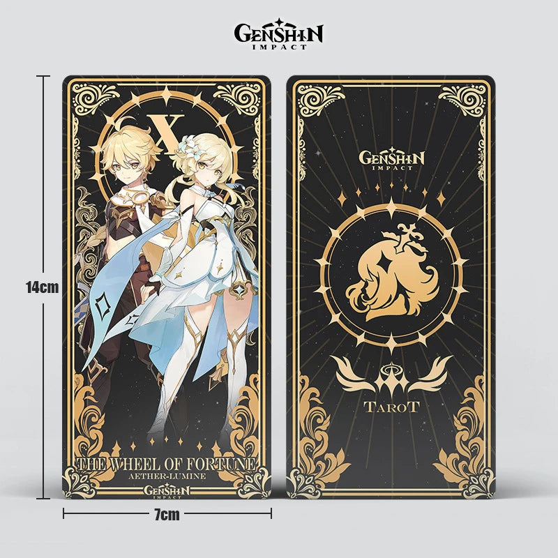 22Pcs Genshin Impact Character Tarot Cards - Teyvat Tavern - Genshin Merch