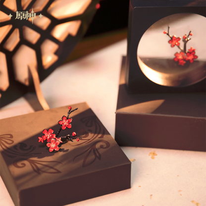 [OFFICIAL] Genshin Hu Tao Impression Apparel Series - Plum Blossom Brooches - Teyvat Tavern - Genshin Merch