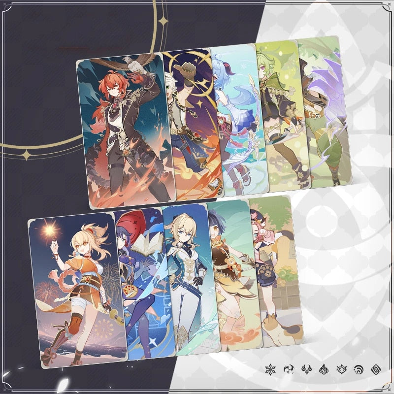 27Pcs Genshin Genius Invokation TCG Character Cards - Teyvat Tavern - Genshin Merch