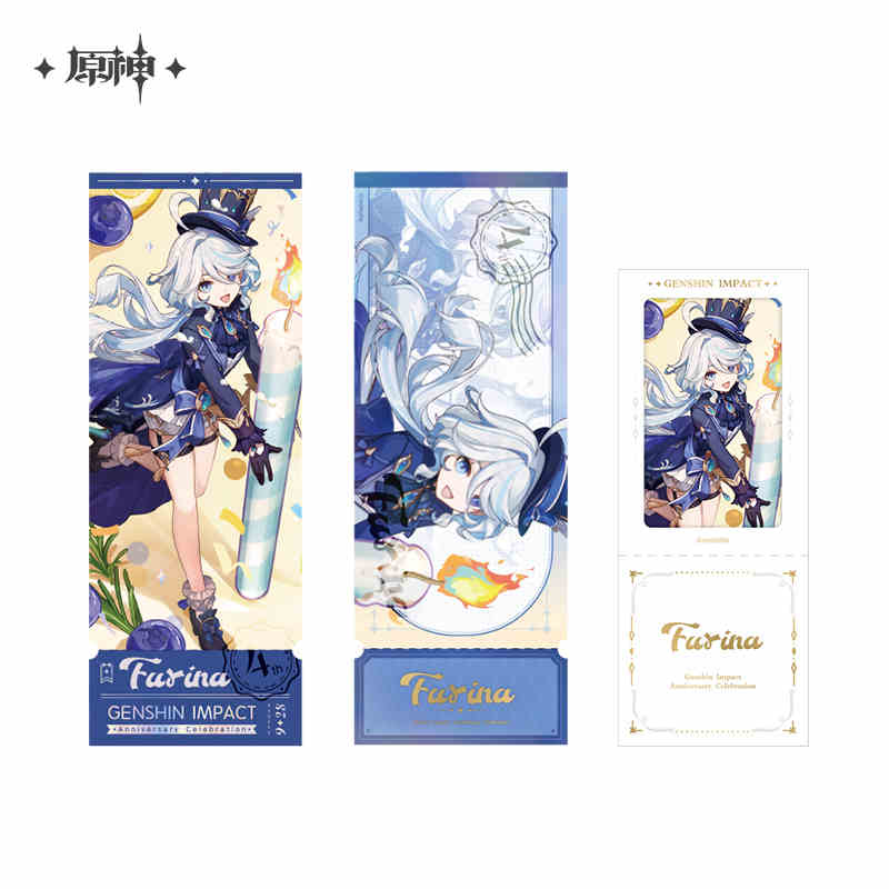 [OFFICIAL] Genshin Impact Anniversary Celebration Series Laser Collectible Ticket Set - Teyvat Tavern - Genshin Impact & Honkai Star Rail Merch