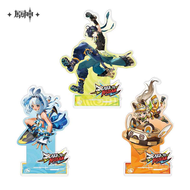 [OFFICIAL] Blaze To Natlan Series Character Badge, Stand Figure, File Folder, Mousepad and Acrylic Ornament - Teyvat Tavern - Genshin Impact & Honkai Star Rail Merch