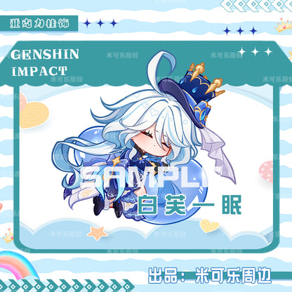 Genshin Impact Character Sleeping Cute Style Acrylic Keychain - Teyvat Tavern - Genshin Impact & Honkai Star Rail Merch