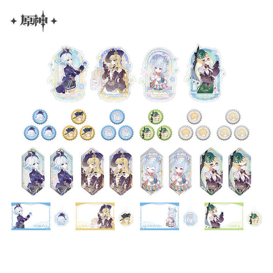 [OFFICIAL] Fragrant Fantasy Series Badge Stand Figure and Photo Card Scented Card Set - Teyvat Tavern - Genshin Impact & Honkai Star Rail Merch