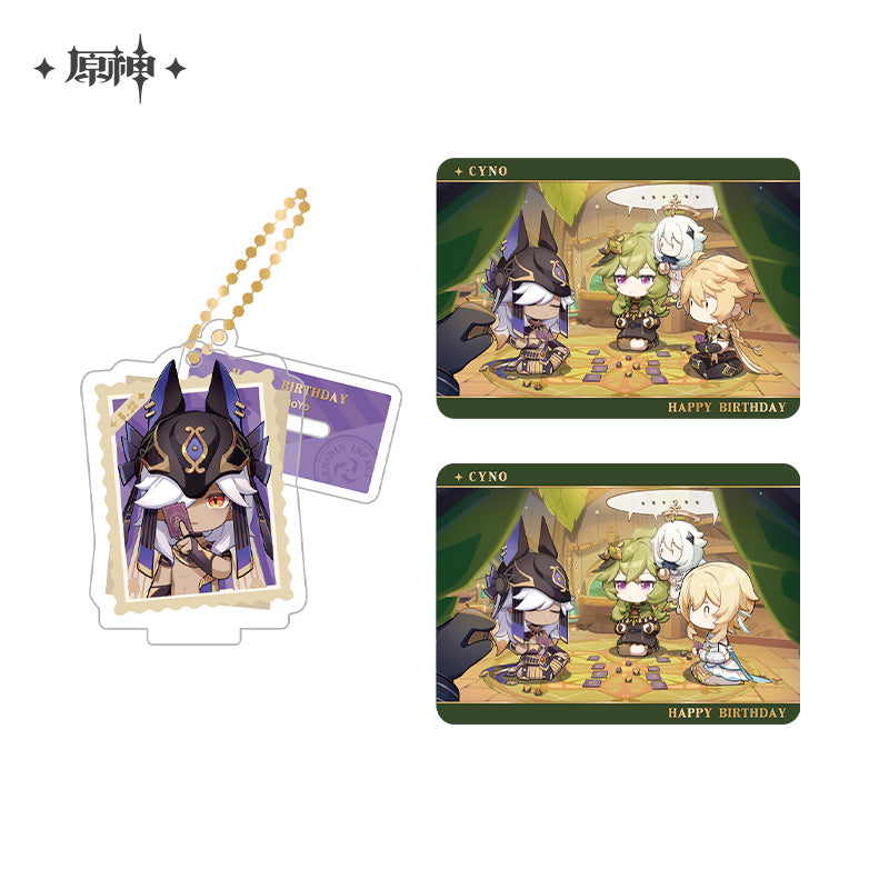 [OFFICIAL] Genshin Impact Happy Birthday Series Treasured Memories Character Stand Figure and Collection Cards Set - Teyvat Tavern - Genshin Merch