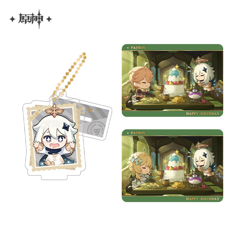 [OFFICIAL] Genshin Impact Happy Birthday Series Treasured Memories Character Stand Figure and Collection Cards Set - Teyvat Tavern - Genshin Merch