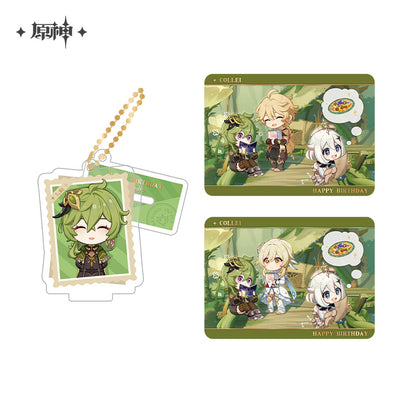 [OFFICIAL] Genshin Impact Happy Birthday Series Treasured Memories Character Stand Figure and Collection Cards Set - Teyvat Tavern - Genshin Merch