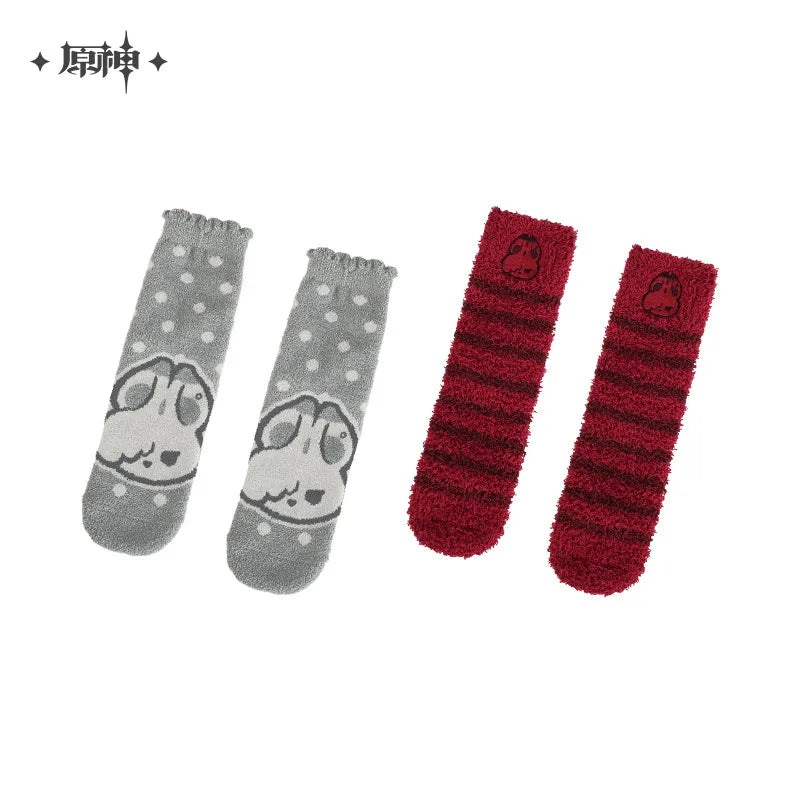 [OFFICIAL] Genshin Impact House of The Hearth Winter Series Home Plush Socks (2 Pack)