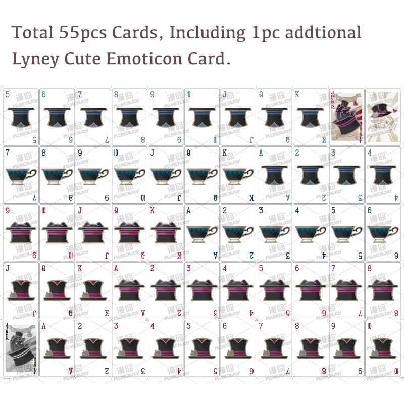 Genshin Impact Lyney and Lynette Magic Poker (Whole Deck, Total 55Pcs) - Teyvat Tavern - Genshin Merch