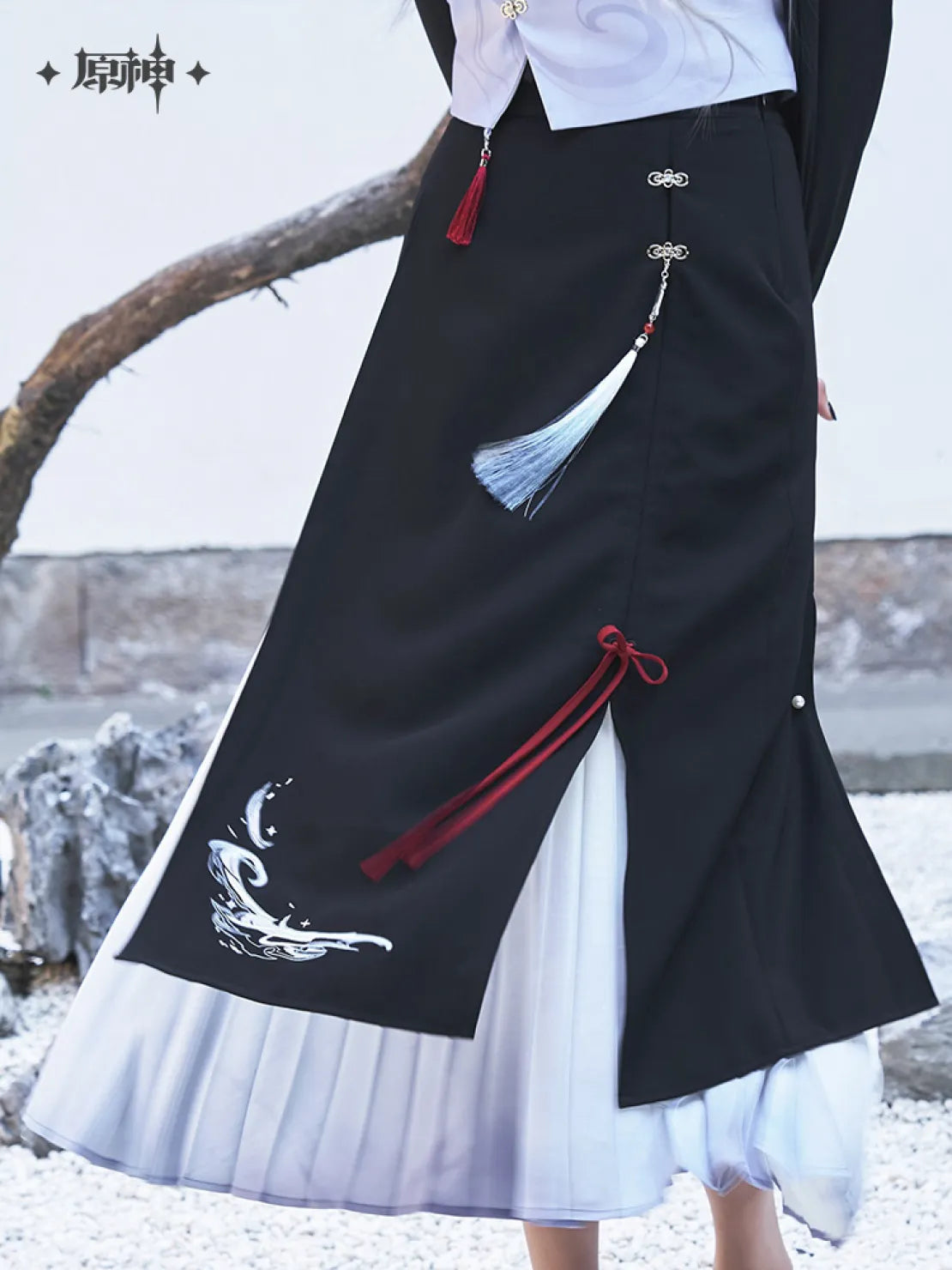 Genshin Impact Official Shenhe Impression Series Clothes and Accessories Midi Skirt - Teyvatavern