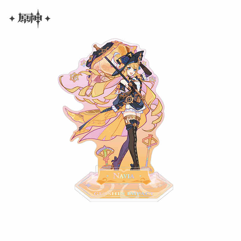 [OFFICIAL] Summertide Scales and Tales Themed Badge and Stand Figure - Teyvat Tavern - Genshin Impact & Honkai Star Rail Merch