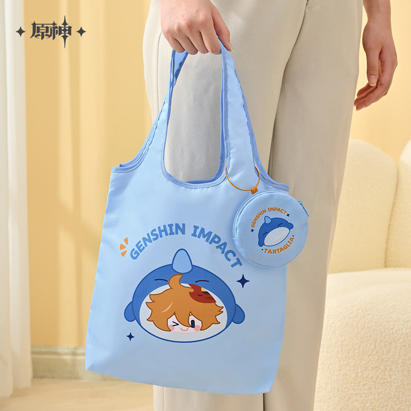 [OFFICIAL] Teyvat Zoo Series Folding Tote Bag With Coin Purse - Teyvat Tavern - Genshin Impact & Honkai Star Rail Merch