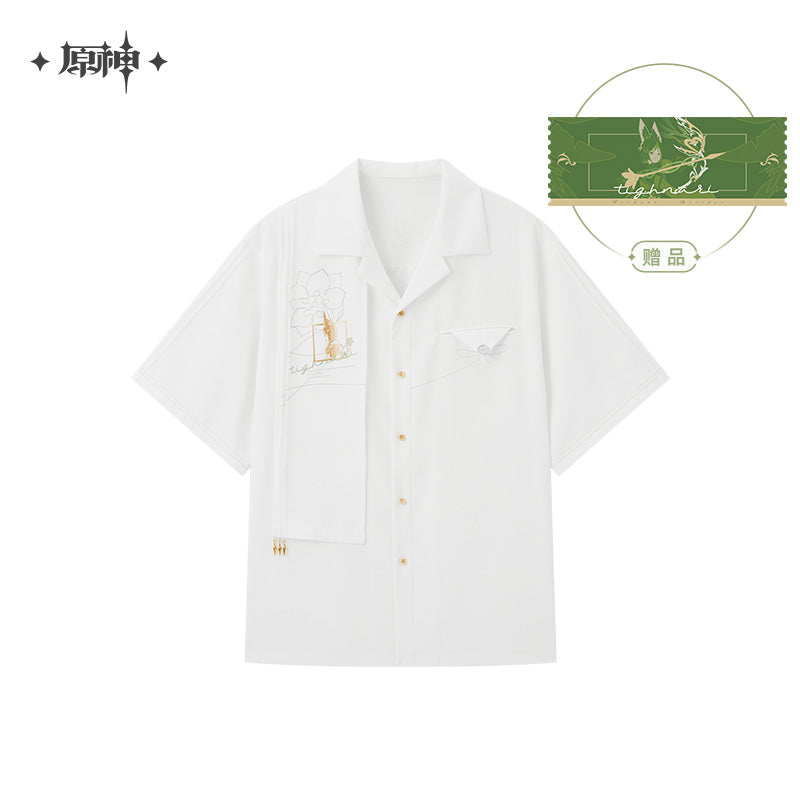 [OFFICIAL] Tighnari Impression Series - Short Sleeved Shirt - Teyvat Tavern - Genshin Impact & Honkai Star Rail Merch