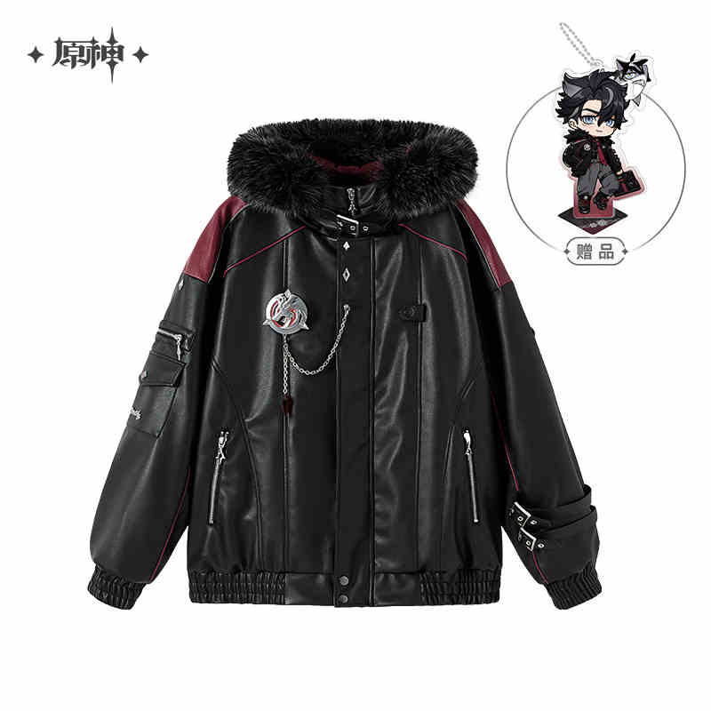 [OFFICIAL] Genshin Impact Wriothesley Impression Series Apparel and Accessories - Cotton Padding PU Hooded Jacket