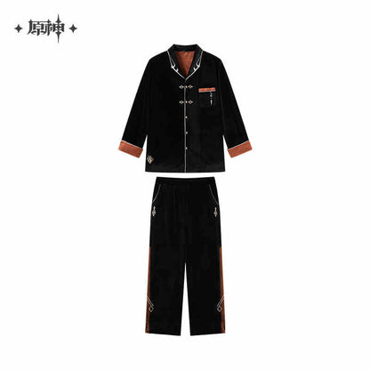 [OFFICIAL] Zhongli Impression Homewear Series Velvet Pajama Set - Teyvat Tavern - Genshin Impact & Honkai Star Rail Merch