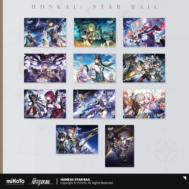 [OFFICIAL] Honkai Star Rail Interstellar Travel Post Card Set - Teyvat Tavern - Genshin Impact & Honkai Star Rail Merch