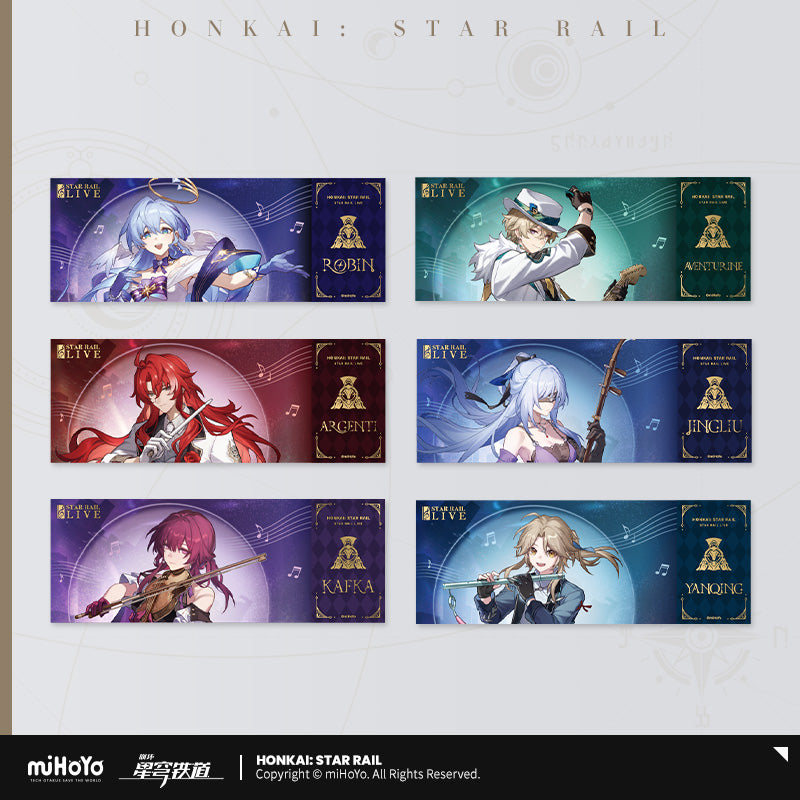 [OFFICIAL] Star Rail LIVE Series Collectable Laser Ticket - Teyvat Tavern - Genshin Impact & Honkai Star Rail Merch