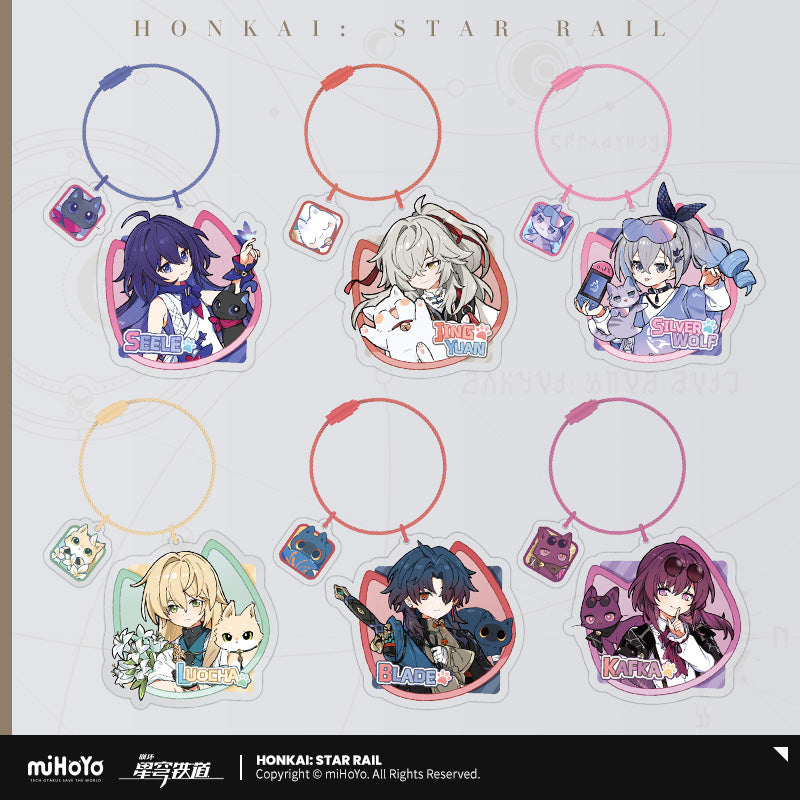 [OFFICIAL] Honkai Star Rail Little Kitten Series Acrylic Keychain - Teyvat Tavern - Genshin Impact & Honkai Star Rail Merch