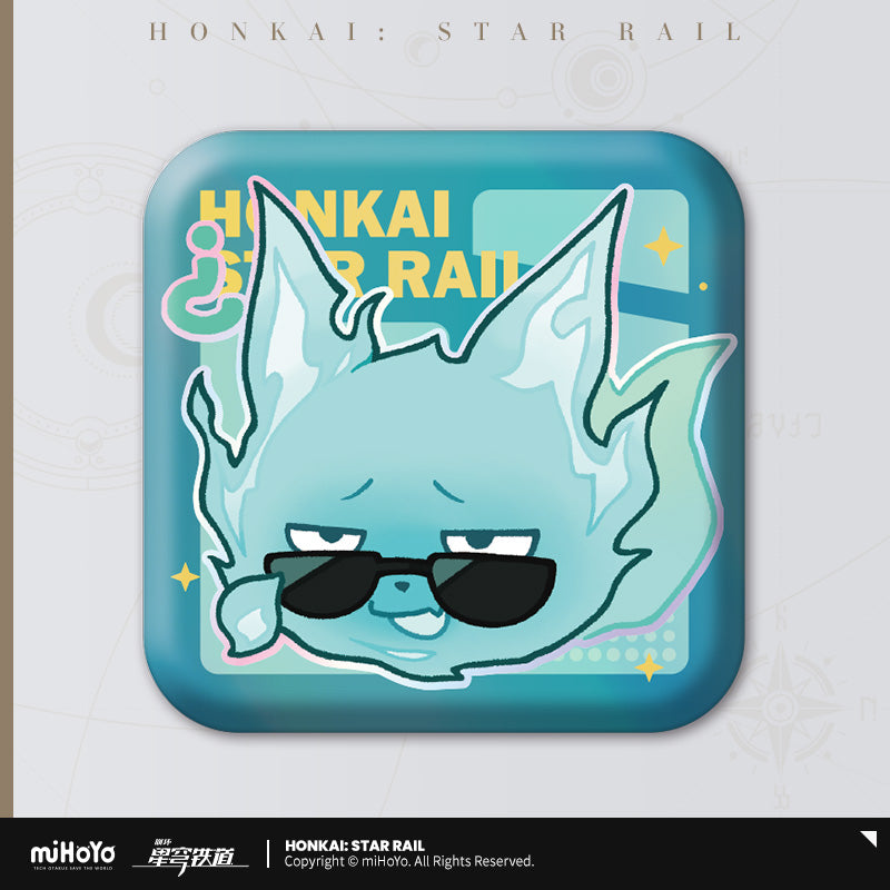 [OFFICIAL] Pom-Pom's Exhibition Hall Character Square Badge - Teyvat Tavern - Genshin Impact & Honkai Star Rail Merch