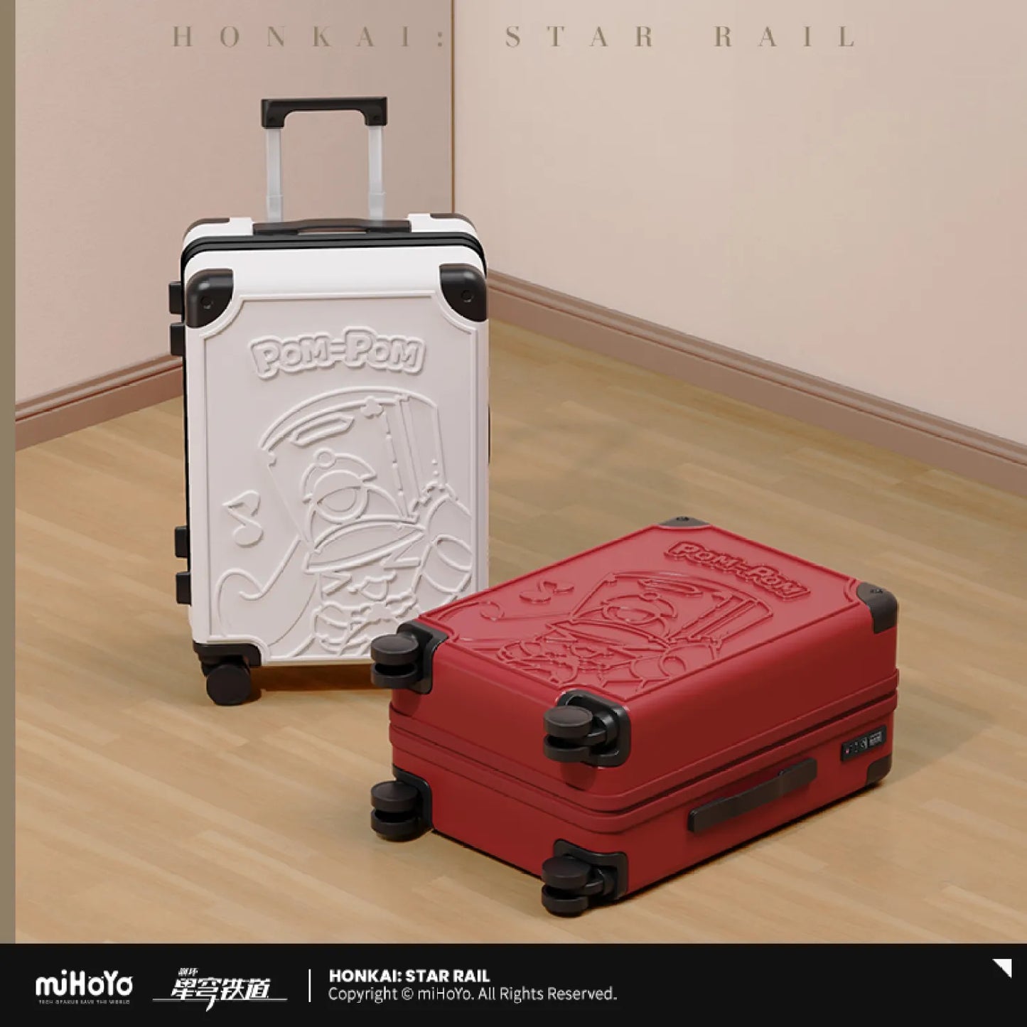 [OFFICIAL] Honkai Star Rail Transition Moment Series Pom-Pom 20" Suitcase - Teyvat Tavern - Genshin Impact & Honkai Star Rail & 3Z Merch