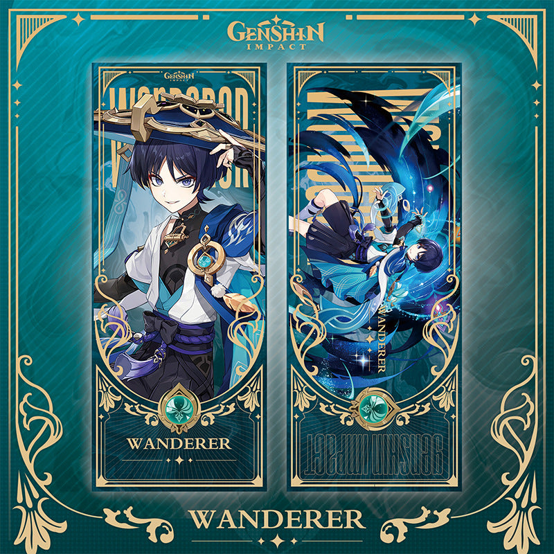 Genshin Laser Double-sided Foil Bookmark - Teyvat Tavern - Genshin Merch