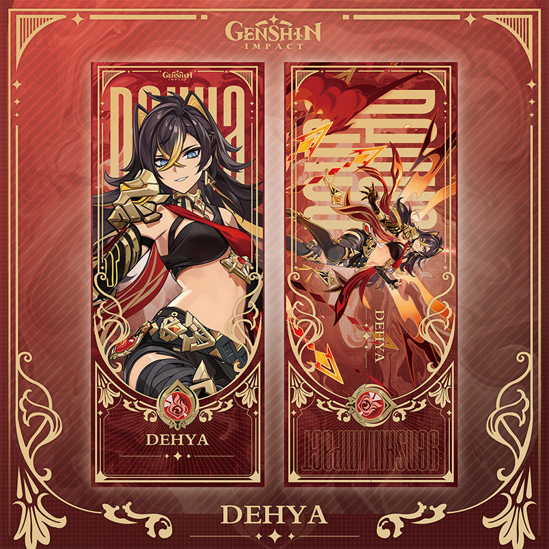 Genshin Laser Double-sided Foil Bookmark - Teyvat Tavern - Genshin Merch