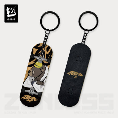 [OFFICIAL] New Eridu Series Chibi Fingertip Skateboard Keychain - Belobog Heavy Industries - Teyvat Tavern - Genshin Impact & Honkai Star Rail Merch