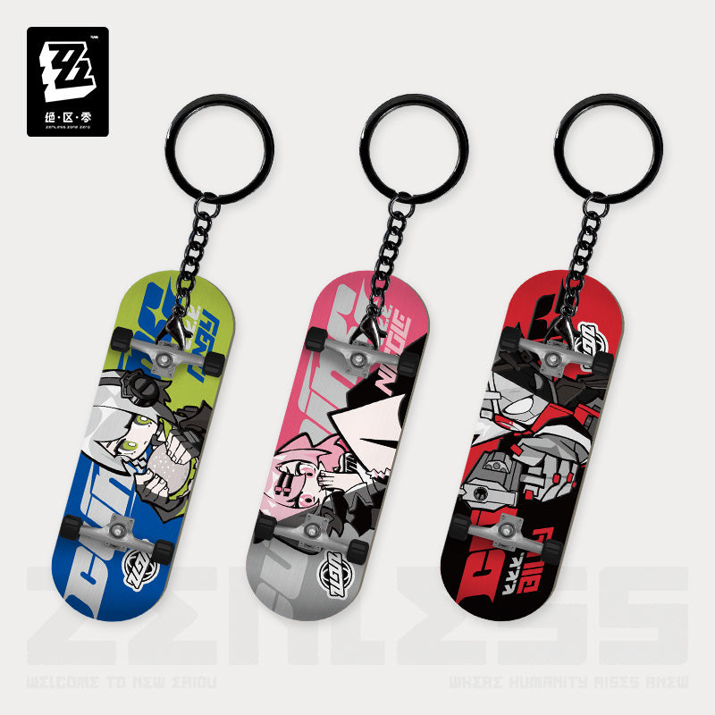 [OFFICIAL] New Eridu Series Chibi Fingertip Skateboard Keychain - Gentle House - Teyvat Tavern - Genshin Impact & Honkai Star Rail Merch