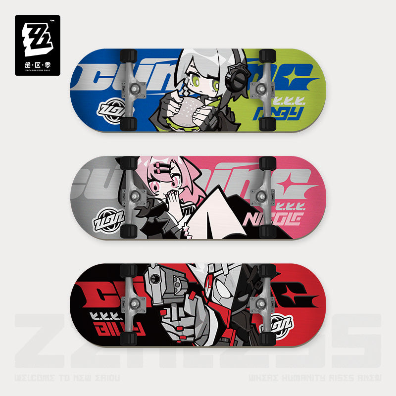 [OFFICIAL] New Eridu Series Chibi Fingertip Skateboard Keychain - Gentle House - Teyvat Tavern - Genshin Impact & Honkai Star Rail Merch