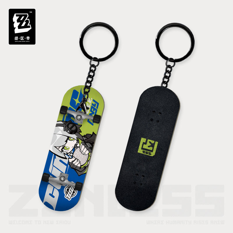 [OFFICIAL] New Eridu Series Chibi Fingertip Skateboard Keychain - Gentle House - Teyvat Tavern - Genshin Impact & Honkai Star Rail Merch