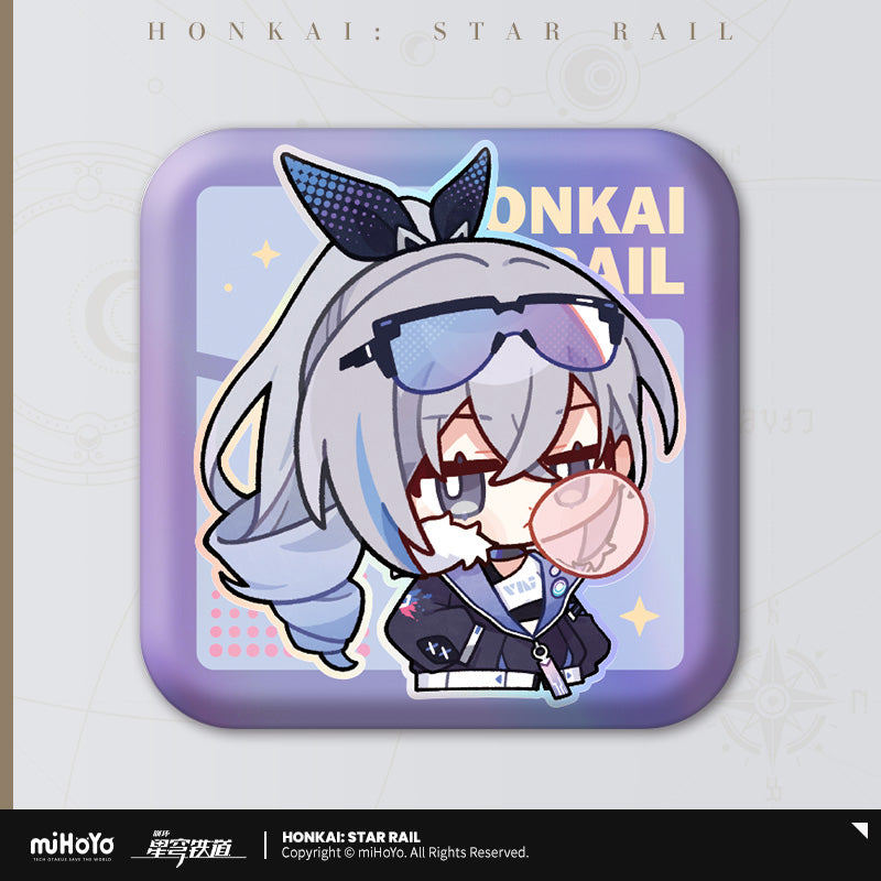 [OFFICIAL] Pom-Pom's Exhibition Hall Character Square Badge - Teyvat Tavern - Genshin Merch