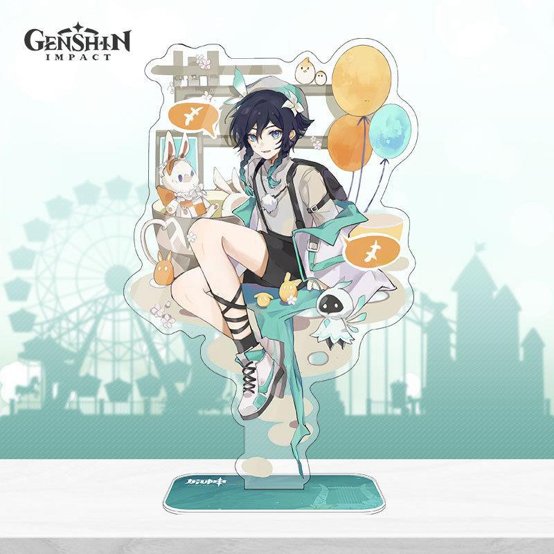 Genshin Amusement Park Theme Acrylic Stand Figure - Pyro Boy - Teyvat Tavern - Genshin Merch