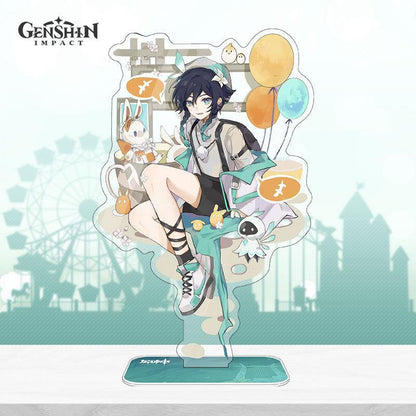 Genshin Amusement Park Theme Acrylic Stand Figure - Pyro Boy - Teyvat Tavern - Genshin Merch