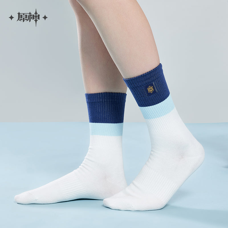 [OFFICIAL] Genshin Ayaka Impression Apparel Series - Socks (3Pairs) - Teyvat Tavern - Genshin Merch