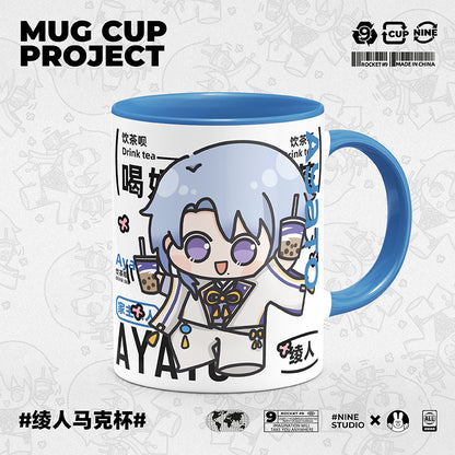 Genshin Impact Comic Style Cute Character Ceramics Mug - Ayato - Teyvat Tavern - Genshin Merch