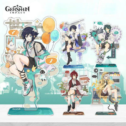 Genshin Amusement Park Theme Acrylic Stand Figure - Pyro Boy - Teyvat Tavern - Genshin Impact & Honkai Star Rail & 3Z Merch