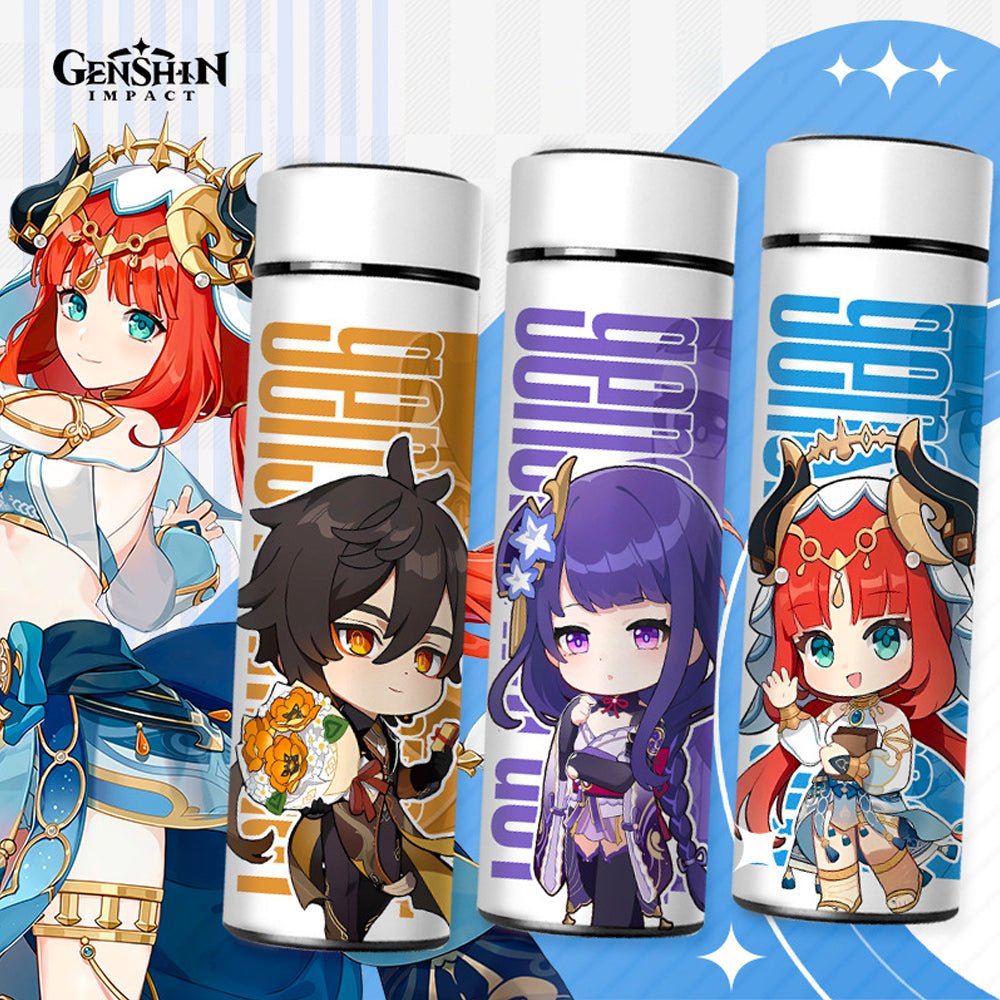 Genshin Digital Display Thermos Cup - Teyvat Tavern - Genshin Impact & Honkai Star Rail & 3Z Merch