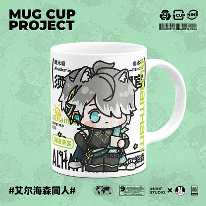 Genshin Impact Comic Style Cute Character Ceramics Mug - Alhaitham - Teyvat Tavern - Genshin Impact & Honkai Star Rail & 3Z Merch