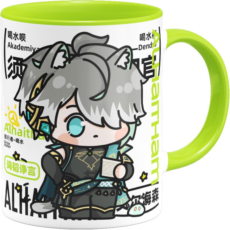 Genshin Impact Comic Style Cute Character Ceramics Mug - Alhaitham - Teyvat Tavern - Genshin Impact & Honkai Star Rail & 3Z Merch