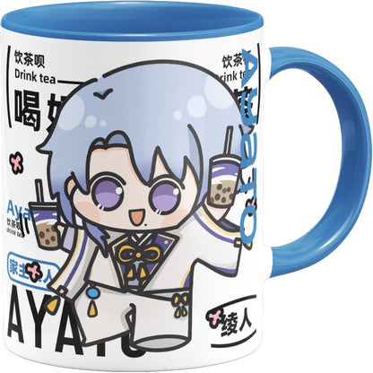 Genshin Impact Comic Style Cute Character Ceramics Mug - Ayato - Teyvat Tavern - Genshin Impact & Honkai Star Rail & 3Z Merch