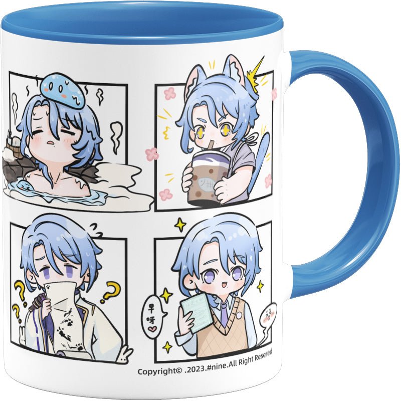 Genshin Impact Comic Style Cute Character Ceramics Mug - Ayato(4 Frames) - Teyvat Tavern - Genshin Impact & Honkai Star Rail & 3Z Merch