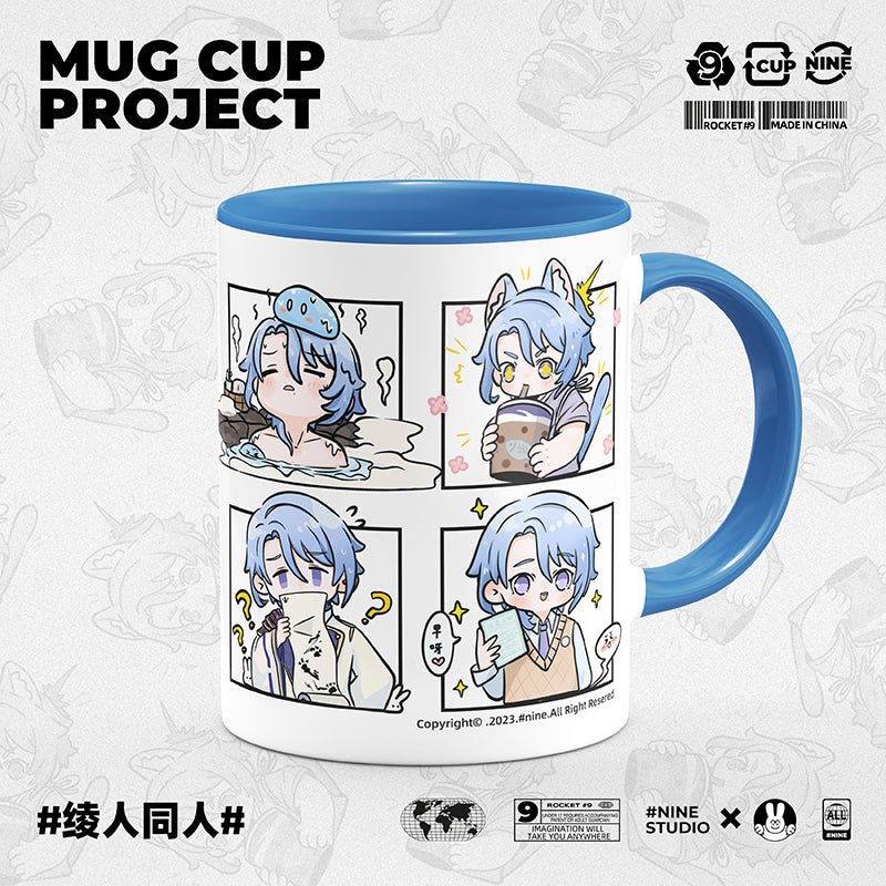 Genshin Impact Comic Style Cute Character Ceramics Mug - Ayato(4 Frames) - Teyvat Tavern - Genshin Impact & Honkai Star Rail & 3Z Merch