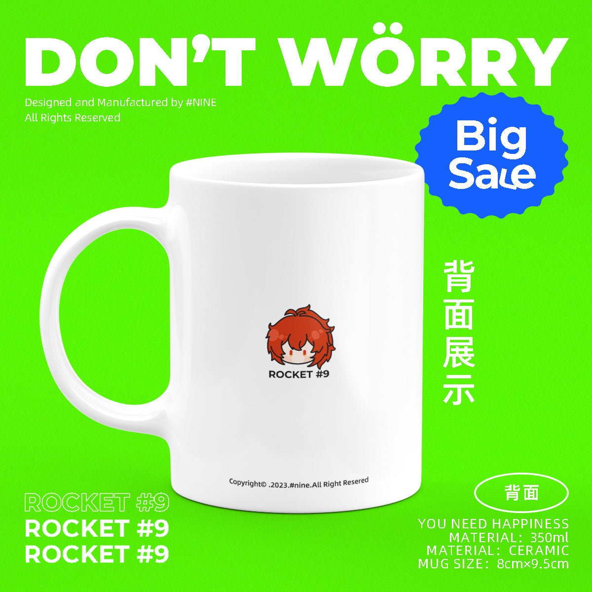 Genshin Impact Comic Style Cute Character Ceramics Mug - Diluc - Teyvat Tavern - Genshin Impact & Honkai Star Rail & 3Z Merch