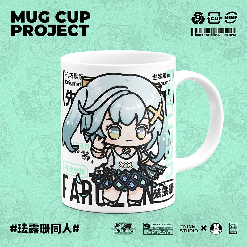 Genshin Impact Comic Style Cute Character Ceramics Mug - Faruzan - Teyvat Tavern - Genshin Impact & Honkai Star Rail & 3Z Merch