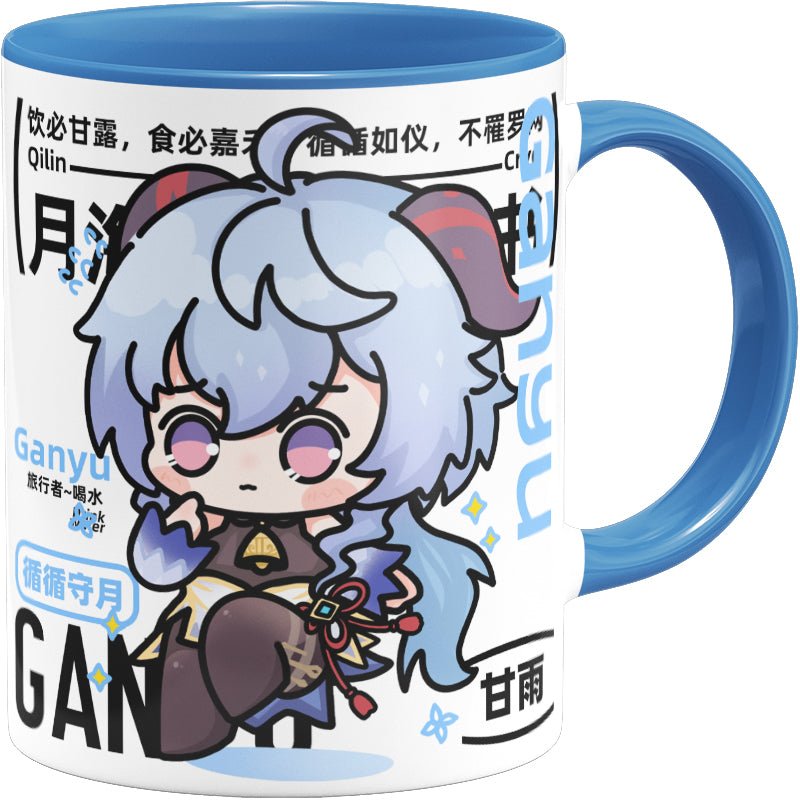 Genshin Impact Comic Style Cute Character Ceramics Mug - Ganyu - Teyvat Tavern - Genshin Impact & Honkai Star Rail & 3Z Merch