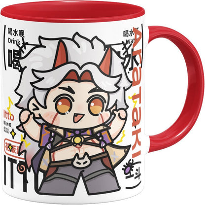 Genshin Impact Comic Style Cute Character Ceramics Mug - Itto - Teyvat Tavern - Genshin Impact & Honkai Star Rail & 3Z Merch