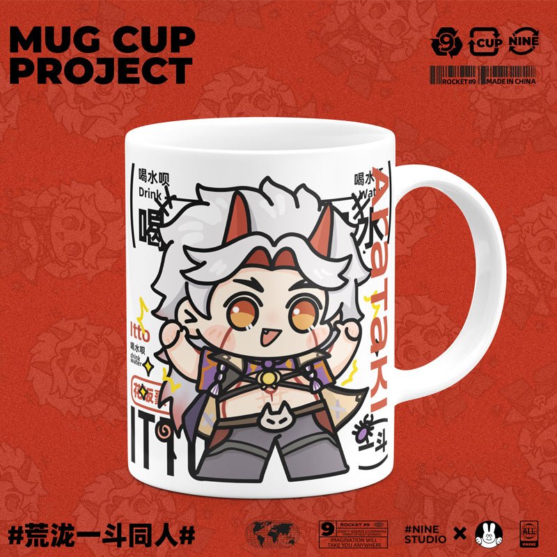 Genshin Impact Comic Style Cute Character Ceramics Mug - Itto - Teyvat Tavern - Genshin Impact & Honkai Star Rail & 3Z Merch