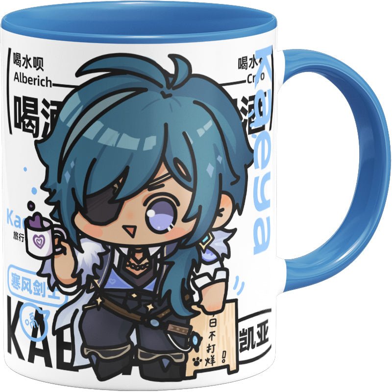 Genshin Impact Comic Style Cute Character Ceramics Mug - Kaeya - Teyvat Tavern - Genshin Impact & Honkai Star Rail & 3Z Merch