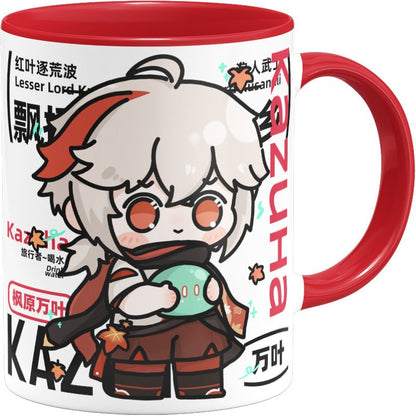 Genshin Impact Comic Style Cute Character Ceramics Mug - Kazuha - Teyvat Tavern - Genshin Impact & Honkai Star Rail & 3Z Merch